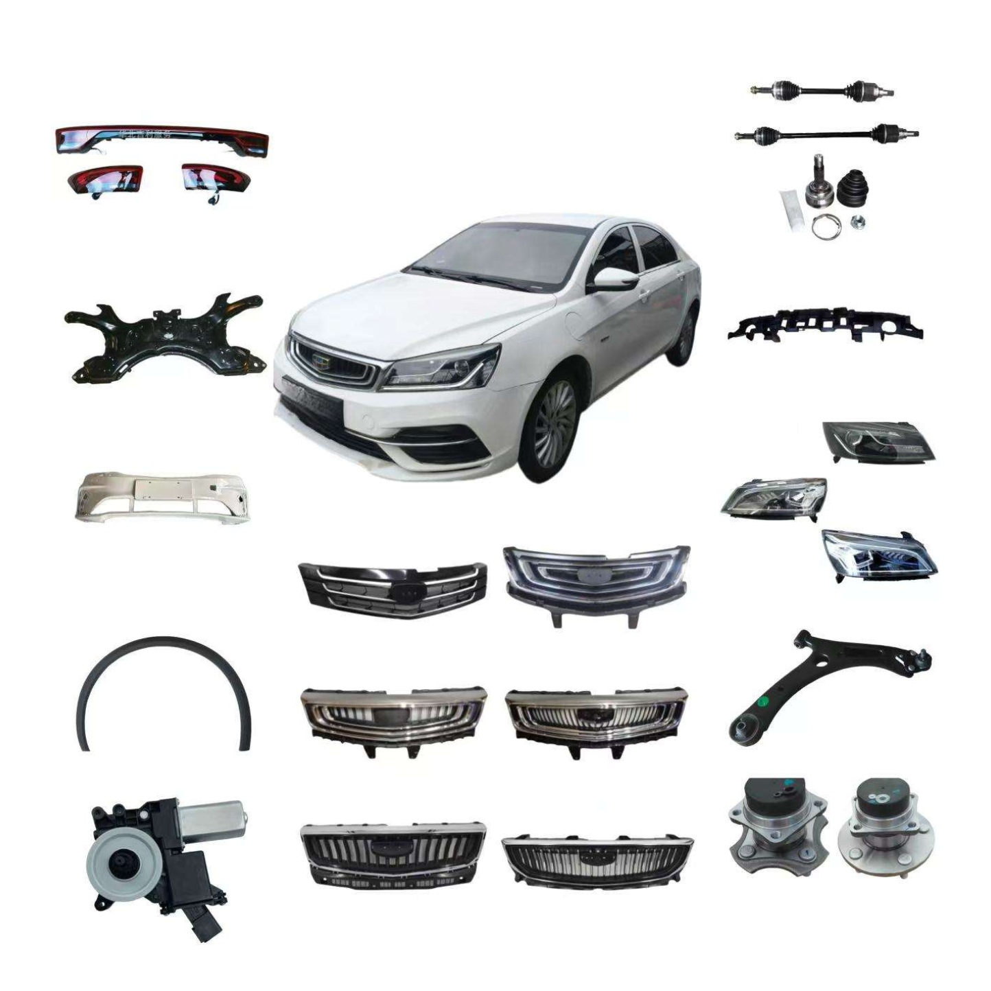 Geely Emgrand Body Kits Spare Parts Wholesale Original Aftermarket Used Car Auto Parts Body Systems